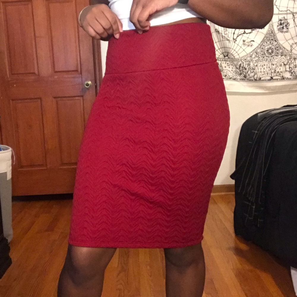Burgundy Pencil Skirt